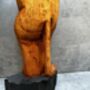 32cm Handcarved Yoga Cat Wooden Ornament Gift Decor, thumbnail 11 of 12