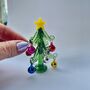 Handmade Tiny Glass Tree With Multicoloured Baubles, thumbnail 5 of 8