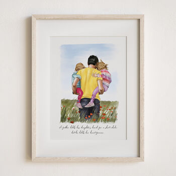 Personalised Father’s Day Gift – Hand Drawn Football Portrait From Photo | Custom Watercolour Artwork For Dad, Grandad Or Daddy’s Dream Team, 3 of 9
