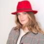 Red Belted Fedora Hat, thumbnail 1 of 3
