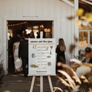 Illustrated Order Of The Day Timeline Wedding Sign Digital Or Physical, 2 of 6