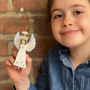 Make Your Own Angel Peg Doll Kit, 4 of 9