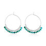 Turquoise And Gold Or Silver Nugget Medium Hoops, thumbnail 3 of 4