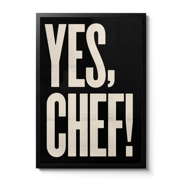 Yes Chef! Typographic Print, 8 of 10
