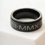 Personalised Black Stainless Steel Wide Spinner Ring, thumbnail 6 of 10