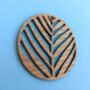 Palm Leaf Oak Wood Coaster Plant Lover Plant Herb Leaf, thumbnail 9 of 9