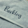 Personalised Hooded Towel In Sea Green, thumbnail 4 of 4