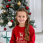 Personalised 'Believes' Christmas Reindeer Embroidered Sweatshirt Jumper, thumbnail 11 of 11