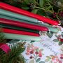 10 Tapered Dinner Candles Christmas Colour Mix | Scandi Christmas, thumbnail 3 of 3