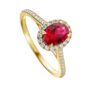 Rosalind Created Ruby And Lab Grown Diamond Ring, thumbnail 2 of 12