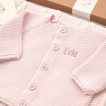 Baby Girl Pink Sparkle Cardigan And Blanket Gift Set, 3 of 9