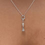 Sterling Silver Chess Piece Charm Necklace, thumbnail 1 of 6