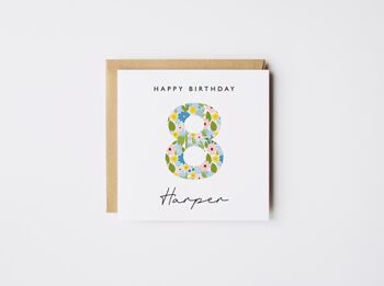 Personalised Happy Birthday Card Liberty Style *Any Age, 6 of 8