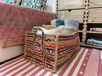 Extra Large Rectangular Rainbow Basket, 4 of 5