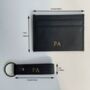 Personalised Embossed Saffiano Leather Card Holder And Keychain Gift Set, thumbnail 2 of 3