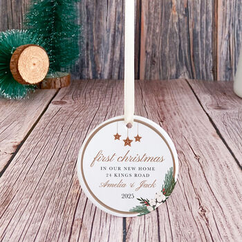 First Christmas In Our New Home Ceramic Ornament, 6 of 7