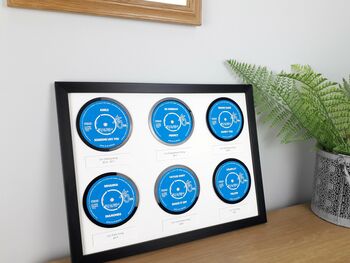 Personalised Six Framed Songs On Real Vinyl Records, 6 of 12
