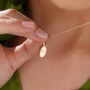 Personalised 9ct Gold Oval Charm Fingerprint Necklace, thumbnail 3 of 5
