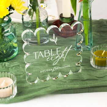 Scallop Square Wedding Table Number, 2 of 6