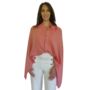 Coral Pink 100% Cashmere Button Poncho Gift Boxed, thumbnail 6 of 10