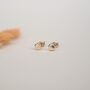 Tiny Recycled Gold Nugget Studs, thumbnail 1 of 4
