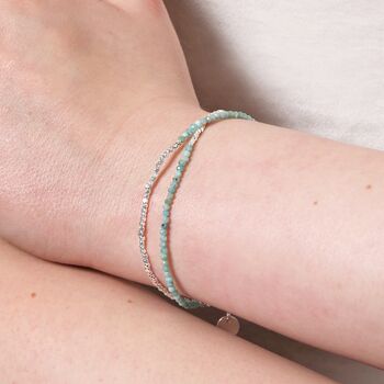 Semi Precious Stone Layered Beaded Bracelet, 2 of 12