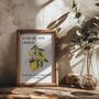 French Fruit Market Art Print Poster, France, Fruit, Lemon, Hand Drawn, thumbnail 1 of 5