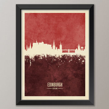Edinburgh Skyline Print And Box Canvas, 7 of 7