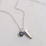 The En Pointe Duo Pyrite Necklace, Silver, thumbnail 2 of 8