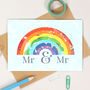 Mrs And Mrs Rainbow Wedding Card, thumbnail 2 of 3