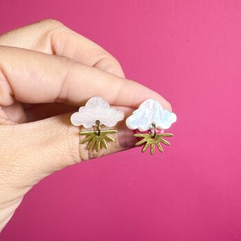 Sunshine Dangle Stud Earrings, 2 of 5