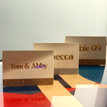 Custom Wedding Place Card Name Vinyl Sticker, 2 of 12