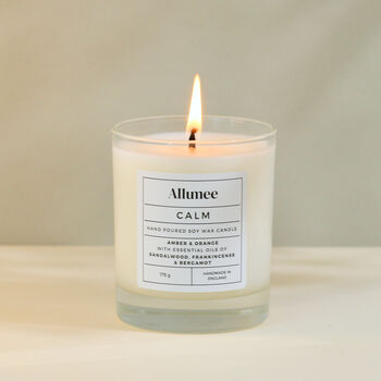 Handmade Calm Scented Soy Wax Candle Gift, 2 of 5