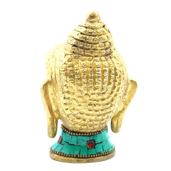 Brass Buddha Figure Large Head 11.5 Cm, 3 of 3