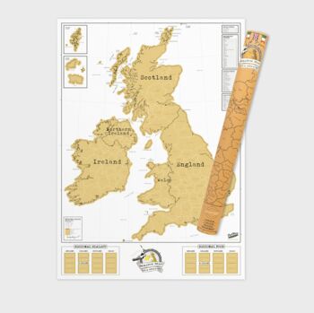 Luxury Scratch Map ® UK And Ireland, 3 of 3