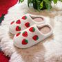 Plush Soft Cosy Strawberry Slippers, thumbnail 1 of 4