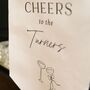 Personalised Black And White Cheers To The… Wedding Wall Hanging, thumbnail 2 of 4