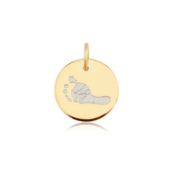 Bellevue 9ct Gold Footprint Pendant, 4 of 5