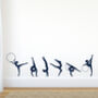 Pack Of Six Gymnastic Wall Stickers, thumbnail 1 of 3