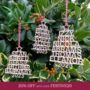 Stacked Name Christmas Tree Decoration, thumbnail 1 of 3