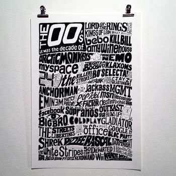 The Noughties 2000’s Decade Typography Print, 2 of 10