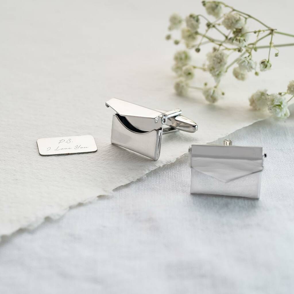 Image of Envelope And Message Personalised Cufflinks