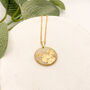 Elegant Transparent Gold Foil Circle Necklace, thumbnail 3 of 11