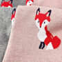 Little Fox Knitted Baby Blanket, thumbnail 5 of 12