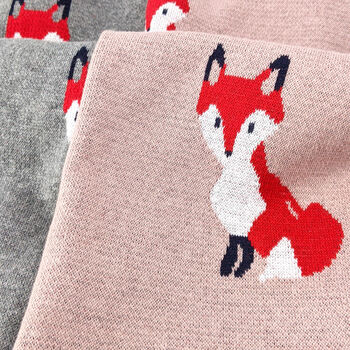 Little Fox Knitted Baby Blanket, 5 of 12
