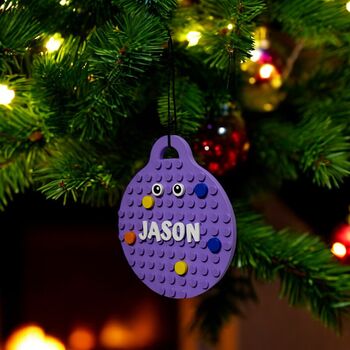 Personalised Lego Compatible Bauble Christmas Decoration, 3 of 6