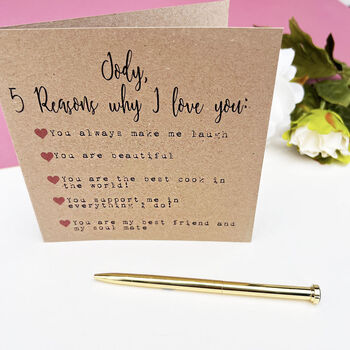Five Reasons I Love You Valentine's Card, 3 of 4