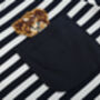 Luca Navy Short Sleeve Stripe T Shirt, thumbnail 4 of 6