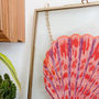 Pink Scallop Shell Gold Framed Embroidery Art, thumbnail 4 of 5