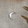 Personalised Name Crescent Moon Silver Necklace, thumbnail 5 of 10